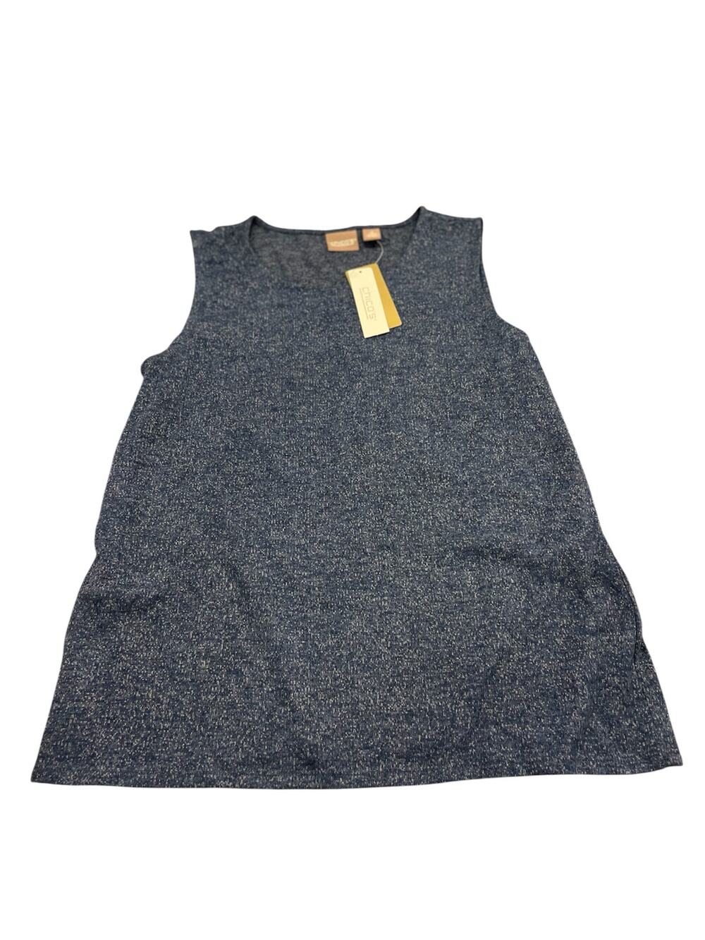 Chico’s NWT top scoop layering shell tank women’s size 2
